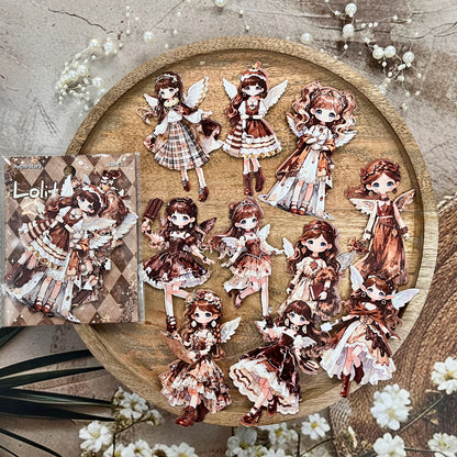 10 Pcs Lolita Fairy Series Lolita-style Anime-themed Journaling Stickers