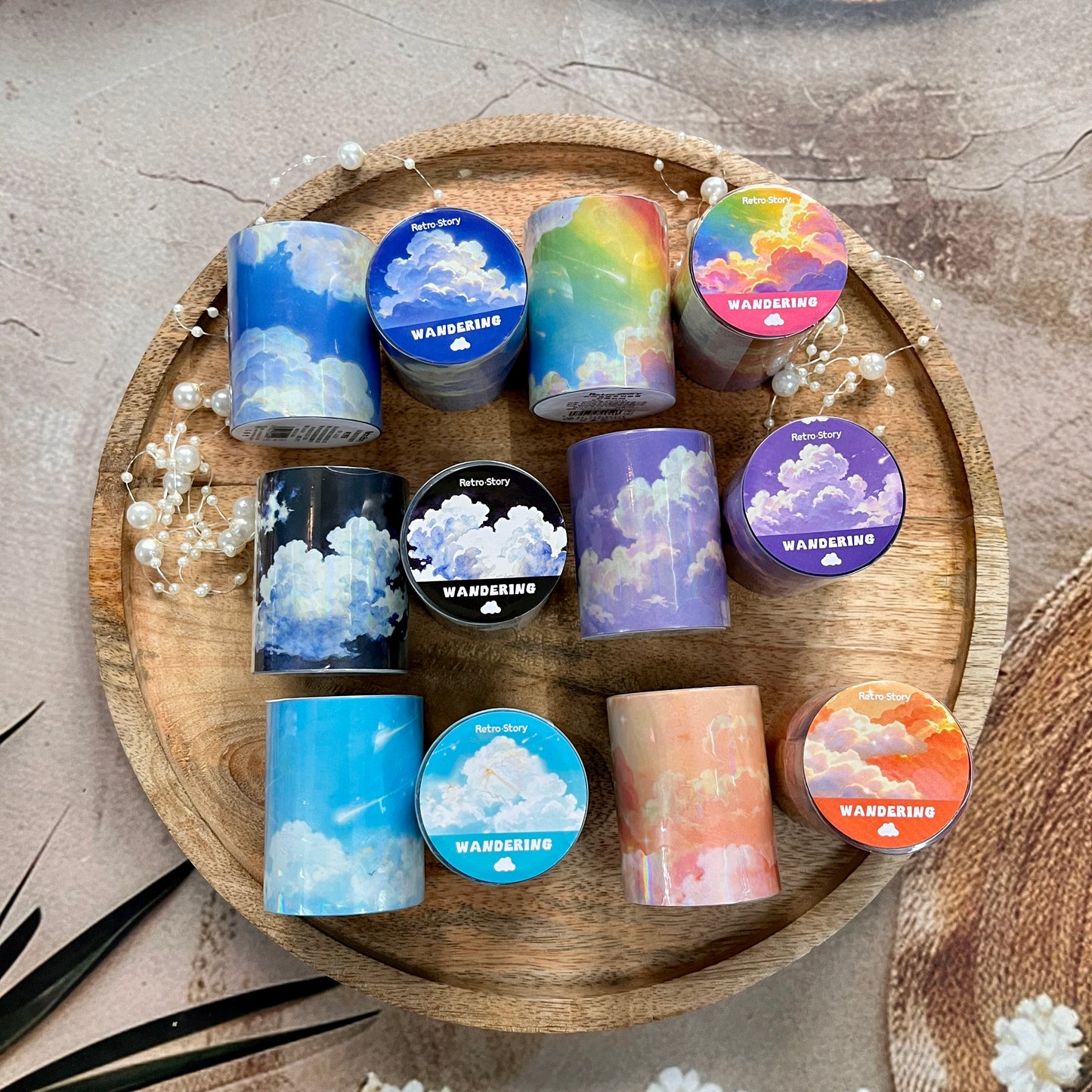1 Roll Journey Through The Clouds Series Clouds and Sunset Theme Tape