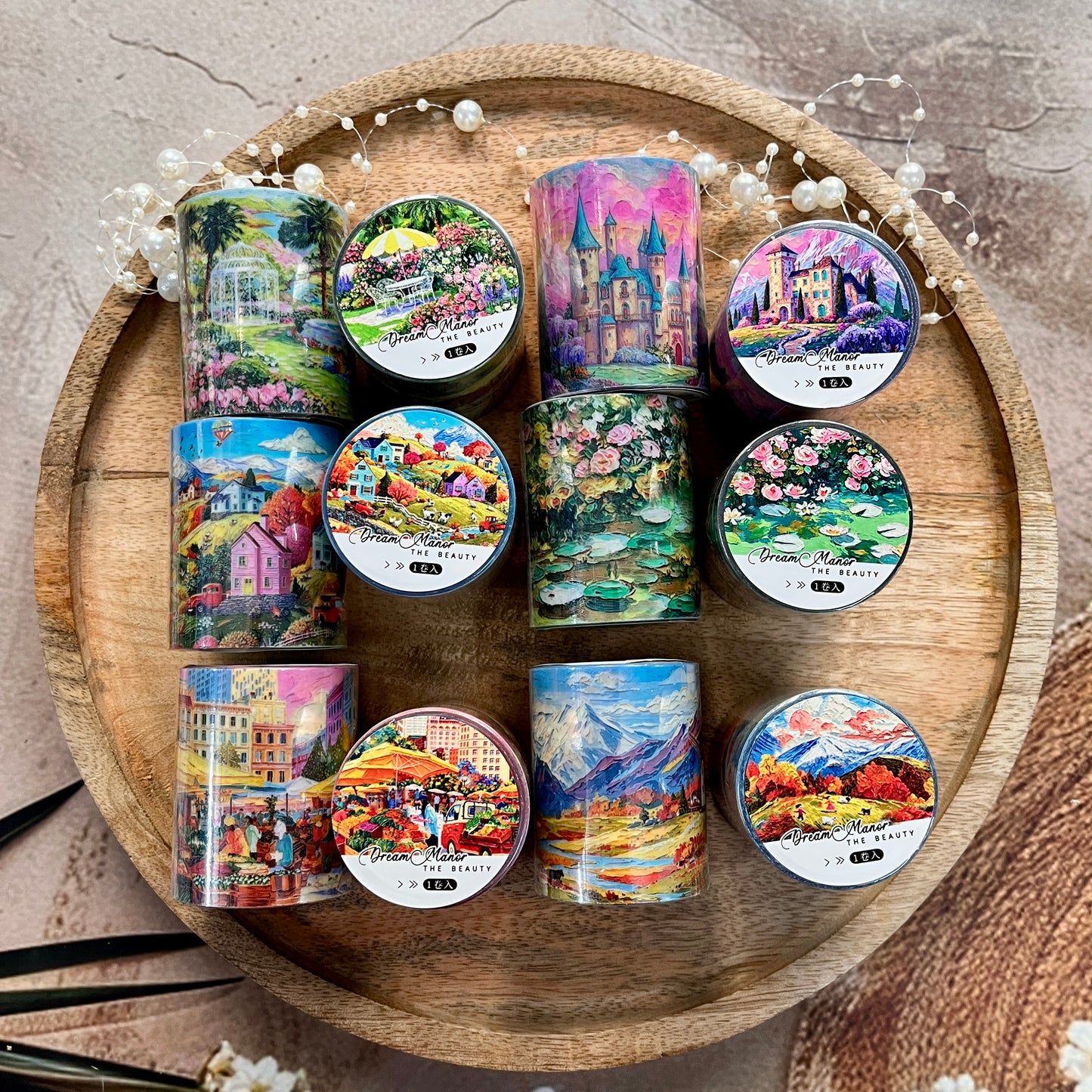 1 Roll Dream Manor Series Dreamy Castle Scenes Tape