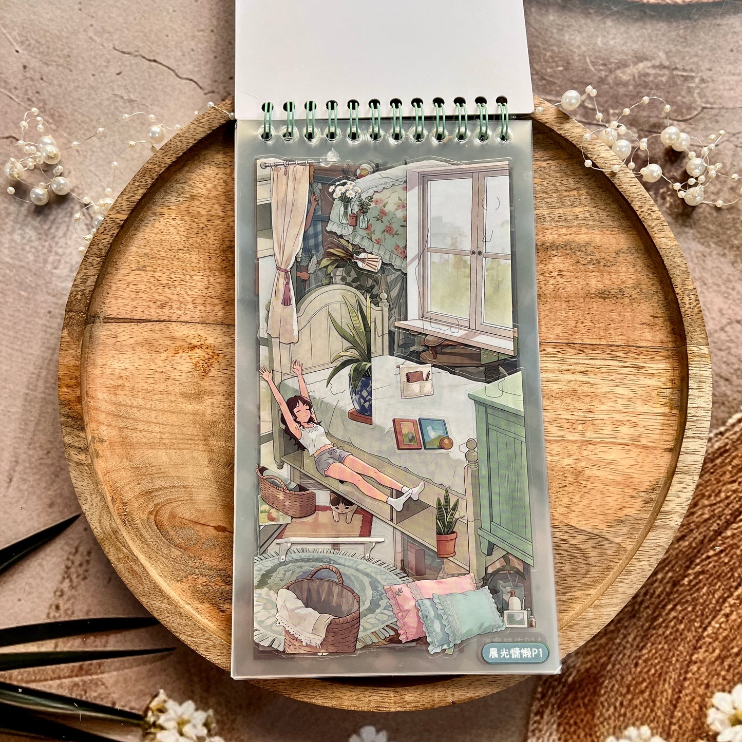 31 Pcs Notes From Living Alone Series Scene-Building 3D Sticker Book