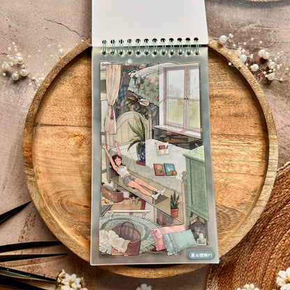 31 Pcs Notes From Living Alone Series Scene-Building 3D Sticker Book