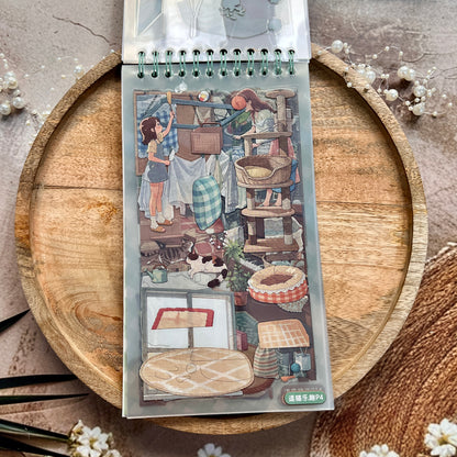 31 Pcs Notes From Living Alone Series Scene-Building 3D Sticker Book