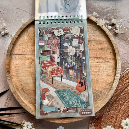 31 Pcs Notes From Living Alone Series Scene-Building 3D Sticker Book