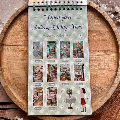 31 Pcs Notes From Living Alone Series Scene-Building 3D Sticker Book
