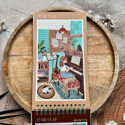 31 Pcs Notes From Living Alone Series Scene-Building 3D Sticker Book