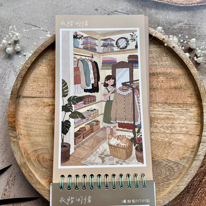 31 Pcs Notes From Living Alone Series Scene-Building 3D Sticker Book