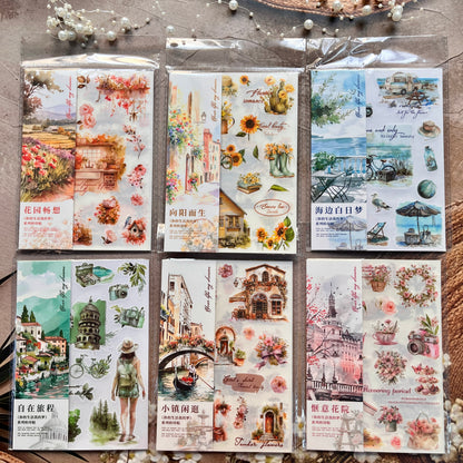 2 Sheets Your Life My Dream Series Transfer Journaling Stickers