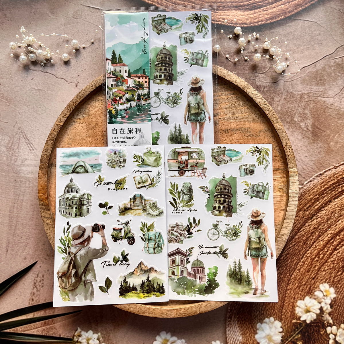 2 Sheets Your Life My Dream Series Transfer Journaling Stickers