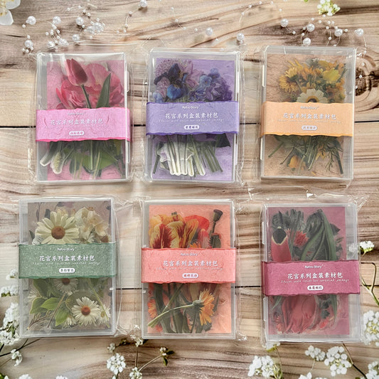 31pcs Flower Words Series INS Flower Boxed Stickers