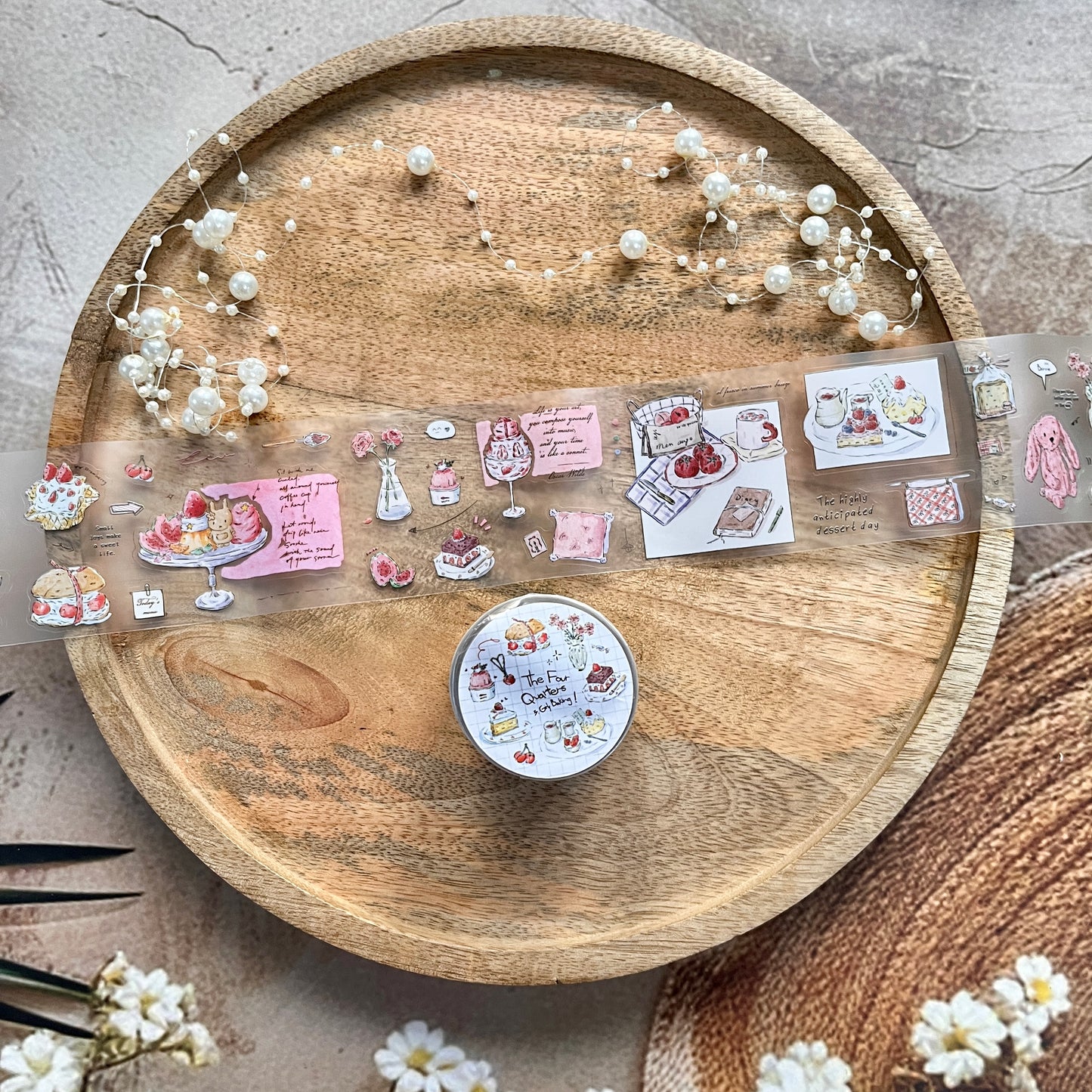 1 Roll Four Times of The Day Series Instagram Style Hand Drawn Artistic Journal Tape