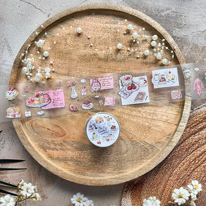 1 Roll Four Times of The Day Series Instagram Style Hand Drawn Artistic Journal Tape