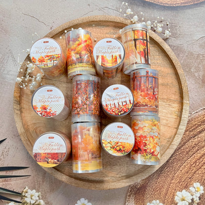 1 Roll Maple-Lined Path Series Autumn Scenery Landscape Tape
