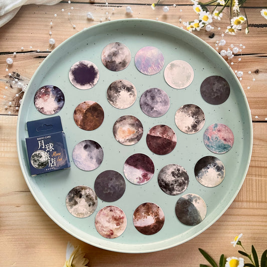 46 Pcs Universe and Coffee Lover mini Boxed Scrapbooking Stickers