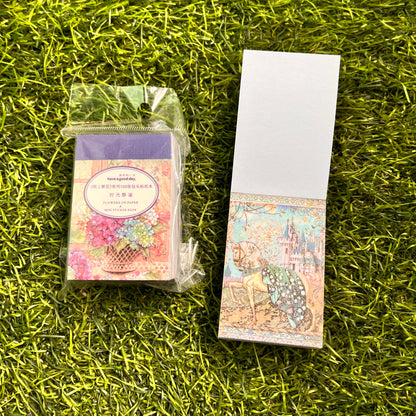 100 Sheets Vintage Flowers Mini Washi Journal Decoration Sticker Book