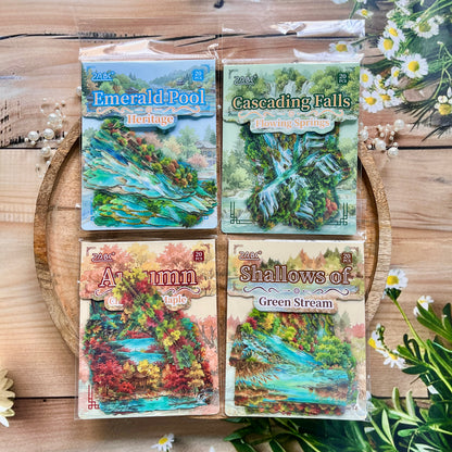 20 Pcs Mountain Retreat Series Journal Stickers