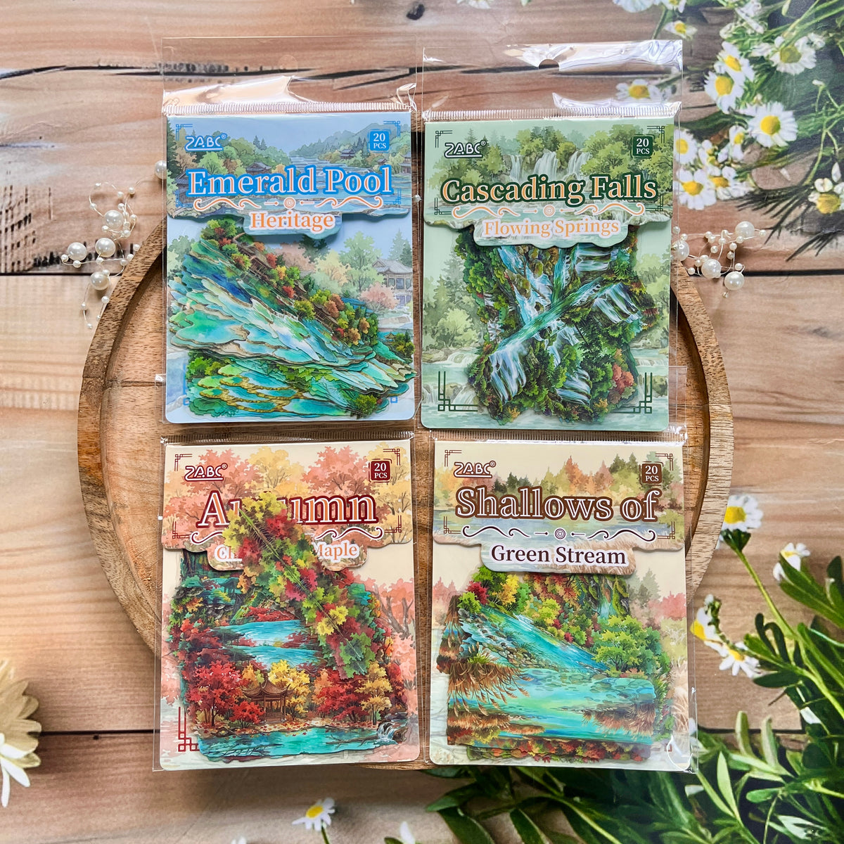 20 Pcs Mountain Retreat Series Journal Stickers
