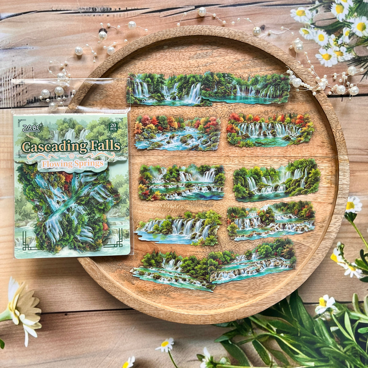 20 Pcs Mountain Retreat Series Journal Stickers