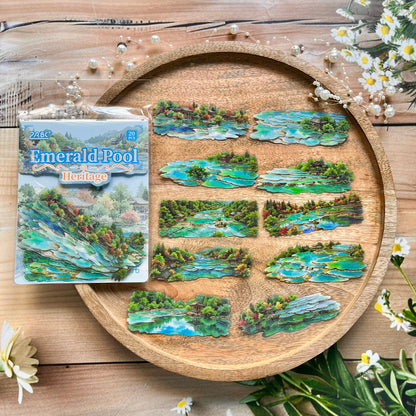 20 Pcs Mountain Retreat Series Journal Stickers