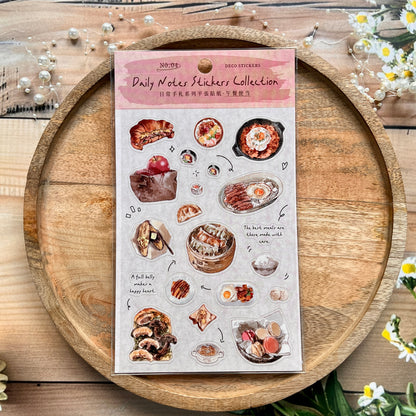 1 Sheet Daily Journal Series Lightly Retro Journal Background Stickers
