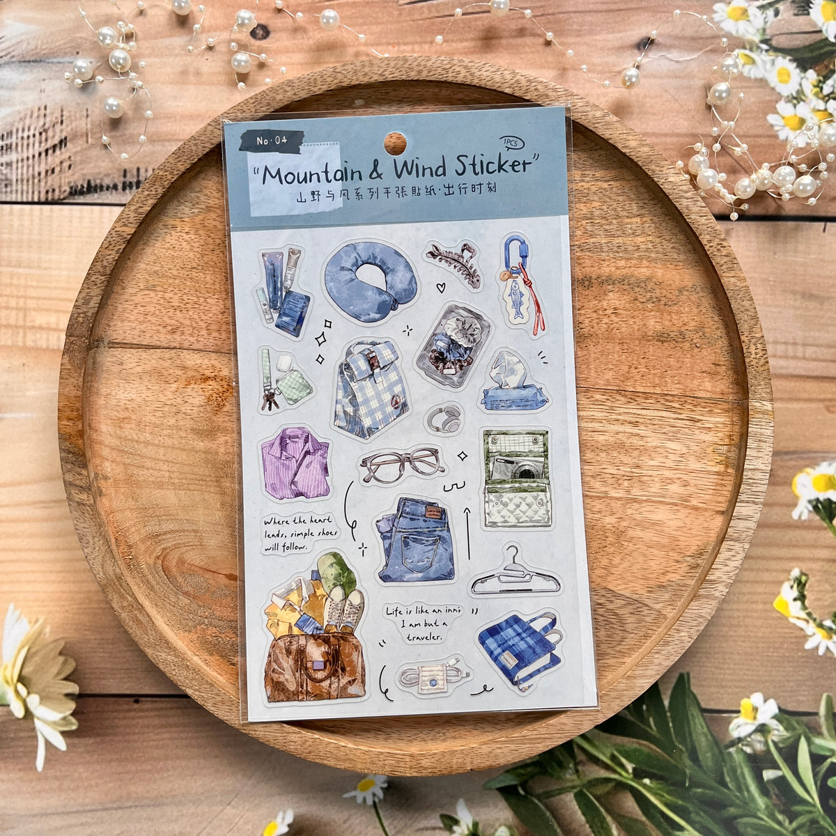 1 Sheet Mountain Wilderness and Wind Series Korean style Stickers
