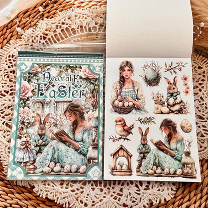 20 Sheets Character flower castle Handbook Decoration Sticker Book