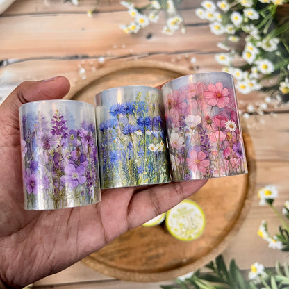 1 Roll Wild Blossom Series Floral Journaling Embellishments Tape