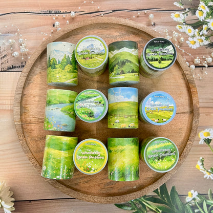 1 Roll Wandering Green Pasture Series Scenery Themed Tape