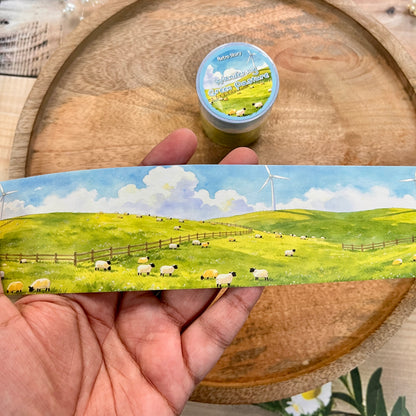 1 Roll Wandering Green Pasture Series Scenery Themed Tape