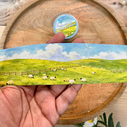 1 Roll Wandering Green Pasture Series Scenery Themed Tape