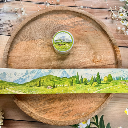 1 Roll Wandering Green Pasture Series Scenery Themed Tape