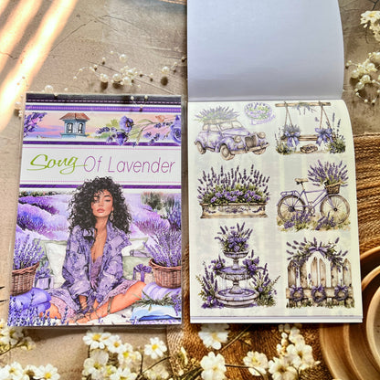 20 Sheets Song of Lavender Pretty Retro Character Sticker Book