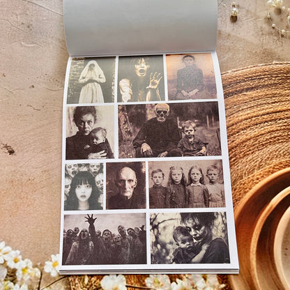 20 Sheets The Silent Fear Scary Ghost Sticker Book