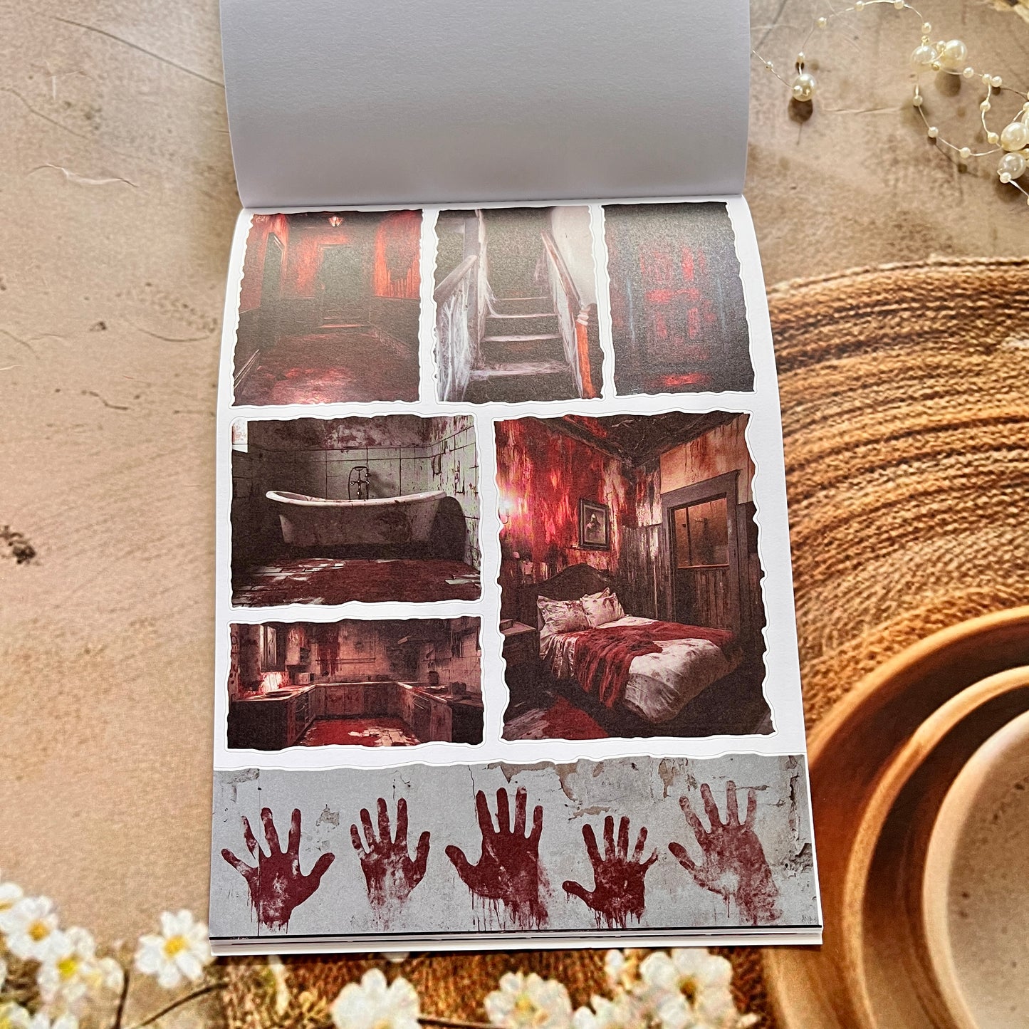 20 Sheets The Silent Fear Scary Ghost Sticker Book