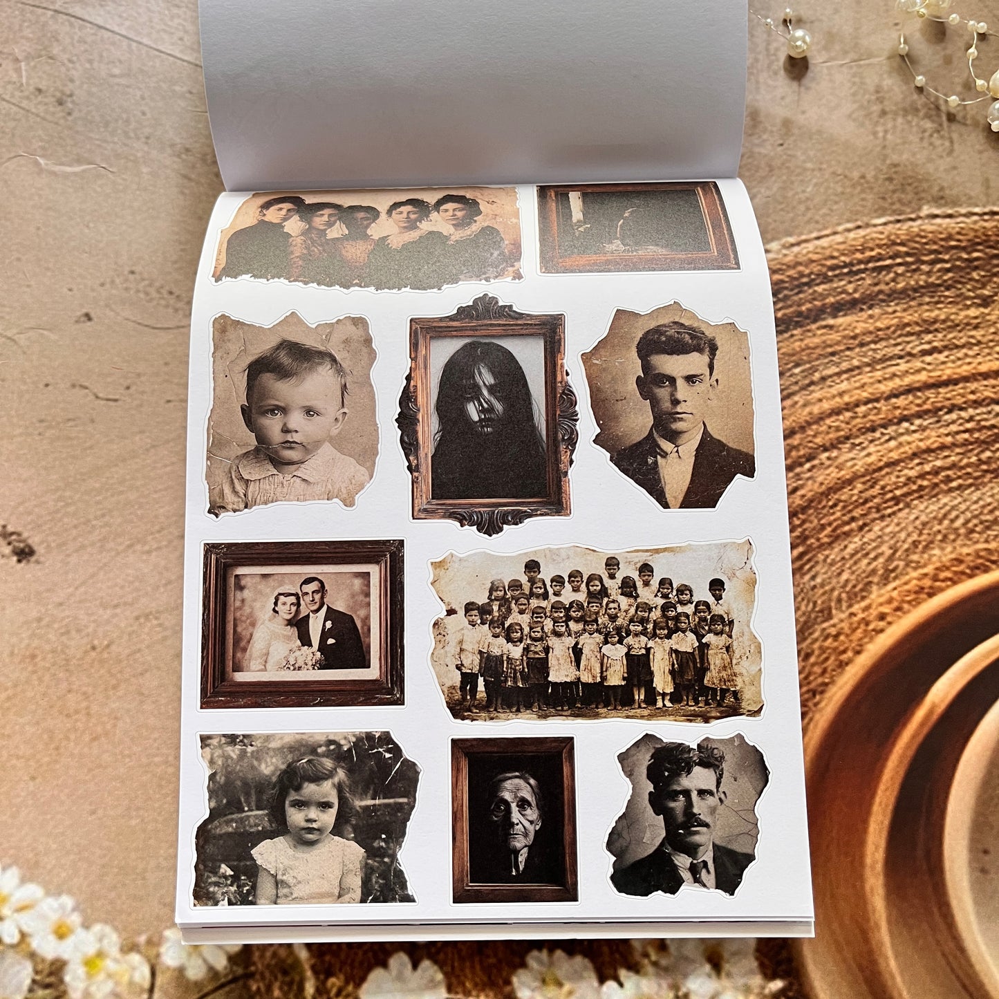 20 Sheets The Silent Fear Scary Ghost Sticker Book