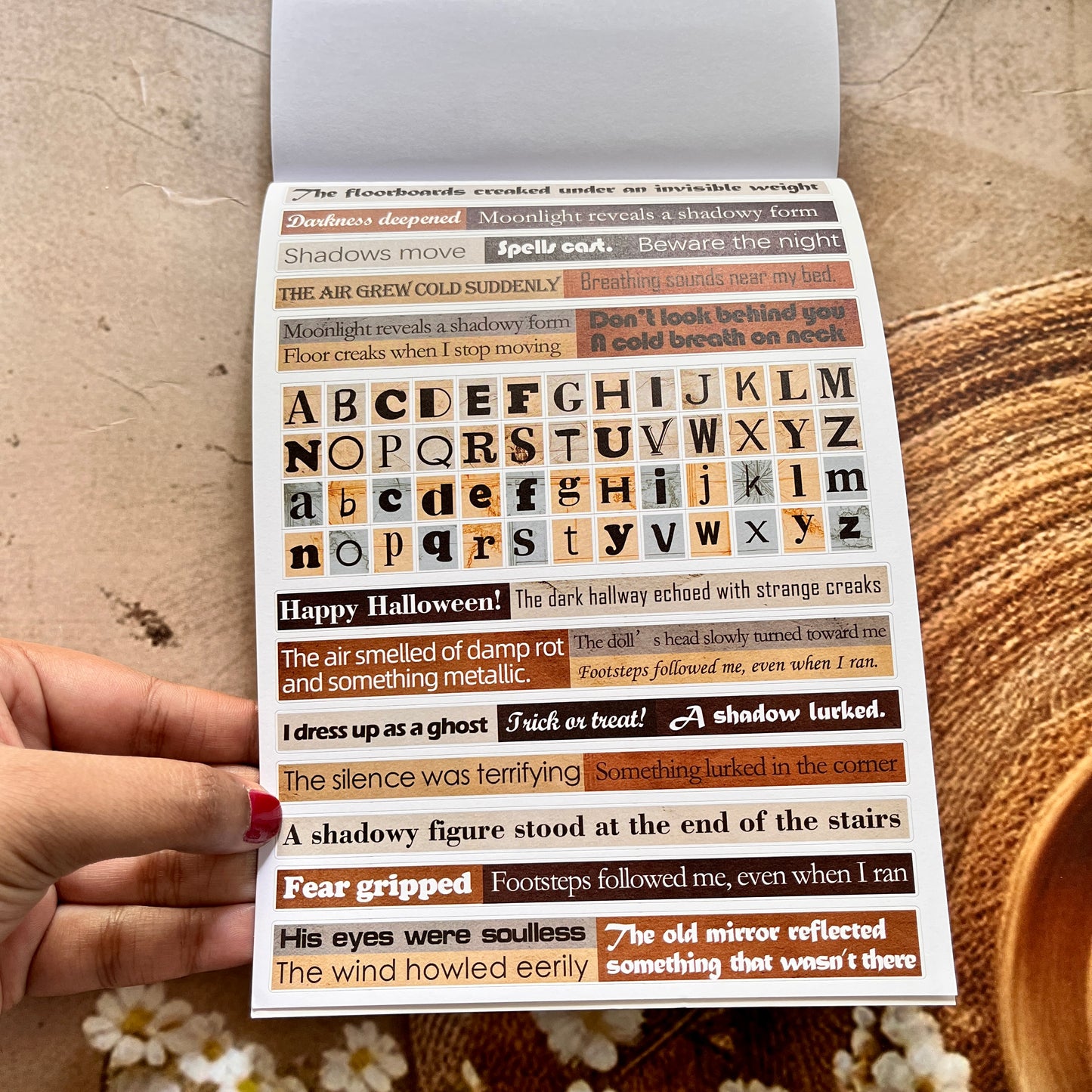 20 Sheets The Silent Fear Scary Ghost Sticker Book