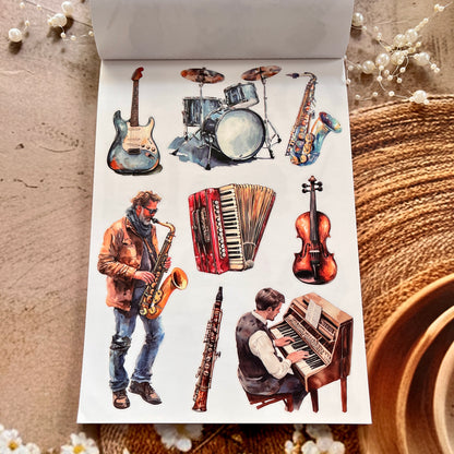 20 Sheets Bubby Feast Fun Retro Character Sticker Book