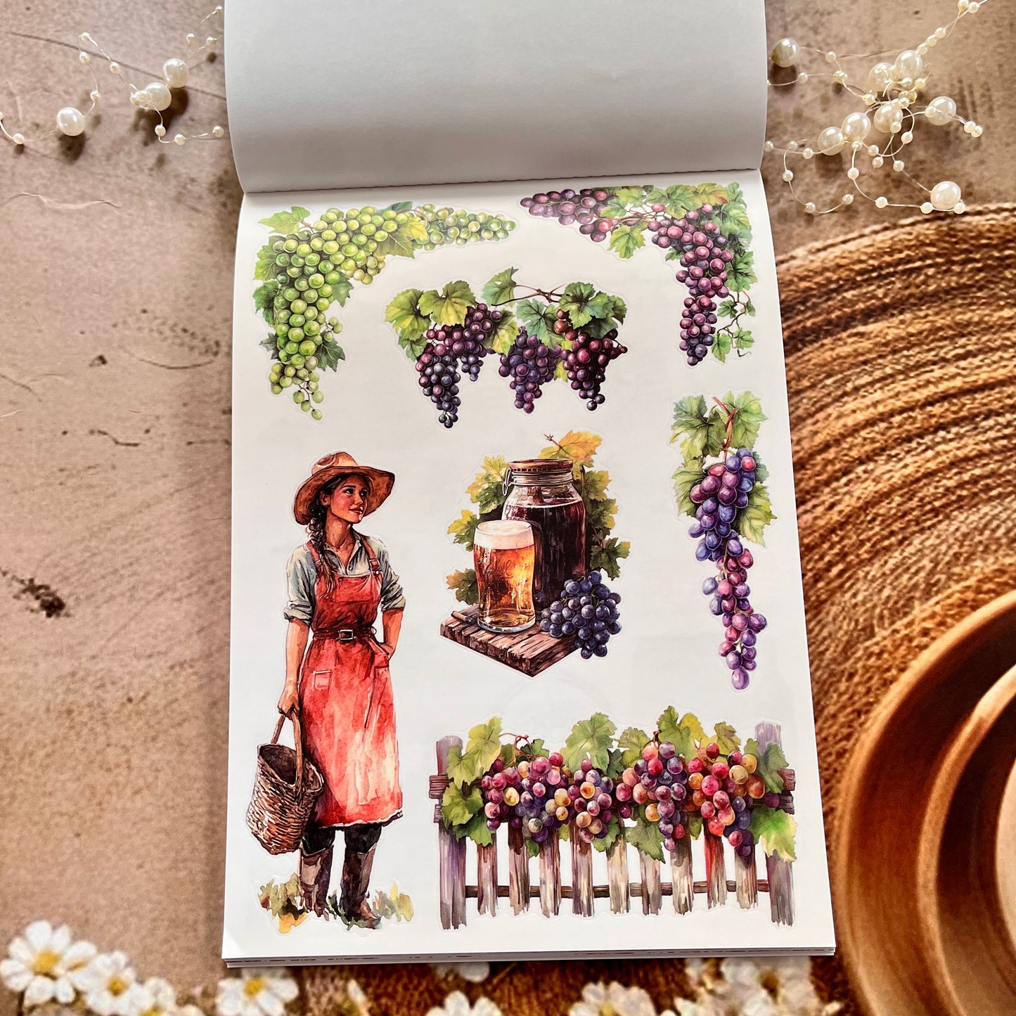 20 Sheets Bubby Feast Fun Retro Character Sticker Book