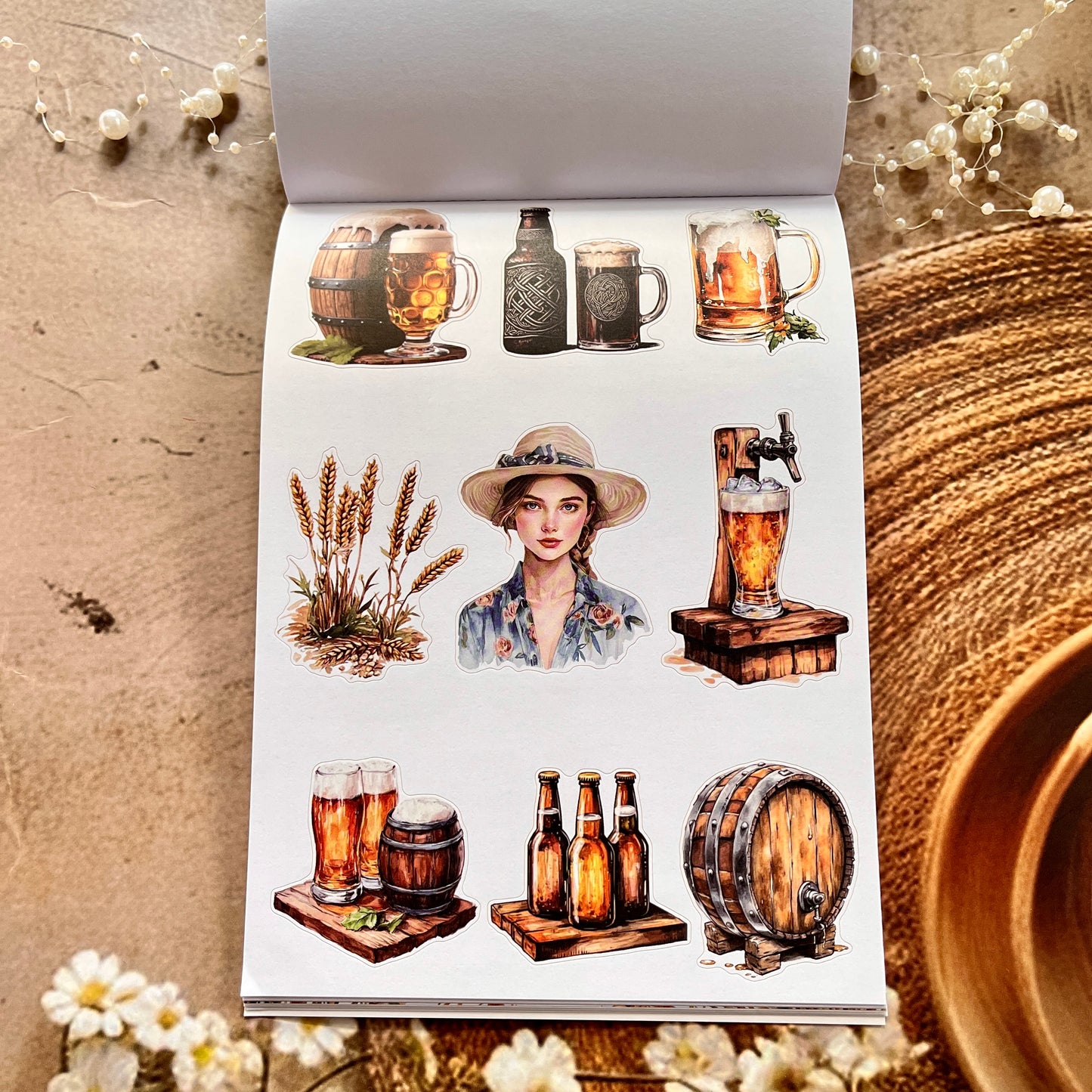 20 Sheets Bubby Feast Fun Retro Character Sticker Book