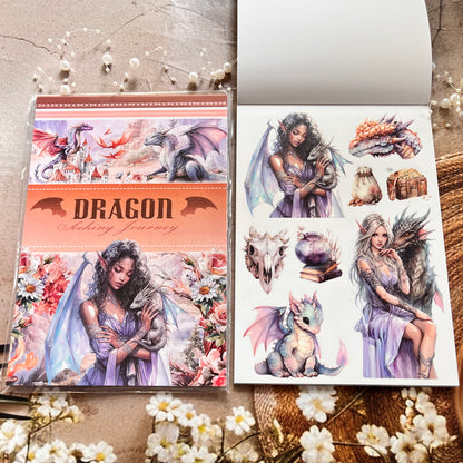 20 Sheets Dragon Fantasy Journey Sticker Book