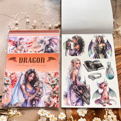 20 Sheets Dragon Fantasy Journey Sticker Book