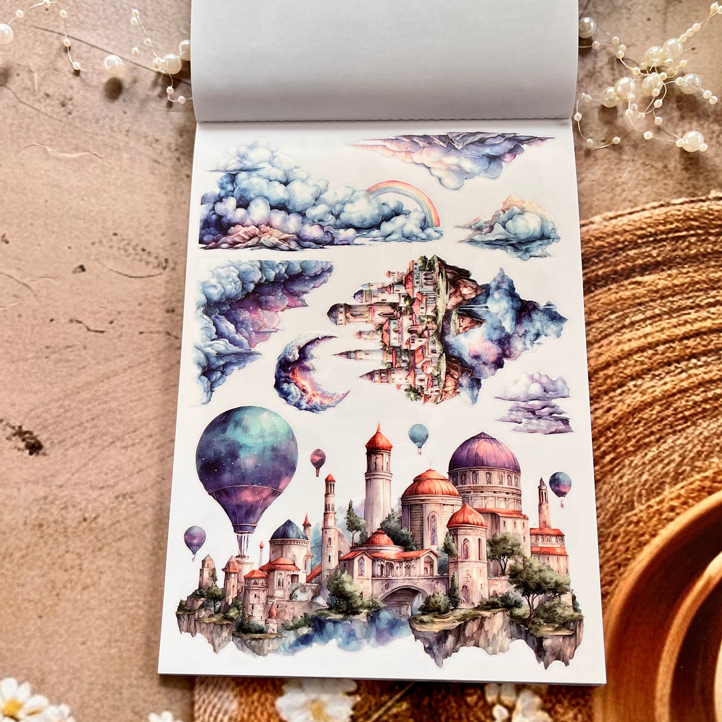 20 Sheets Dragon Fantasy Journey Sticker Book