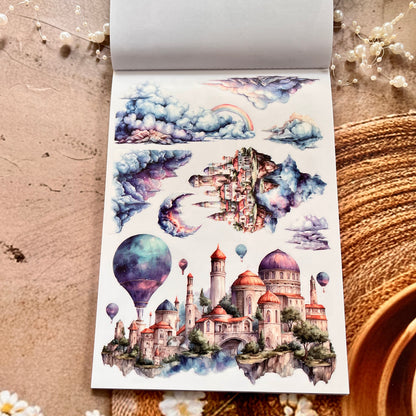 20 Sheets Dragon Fantasy Journey Sticker Book