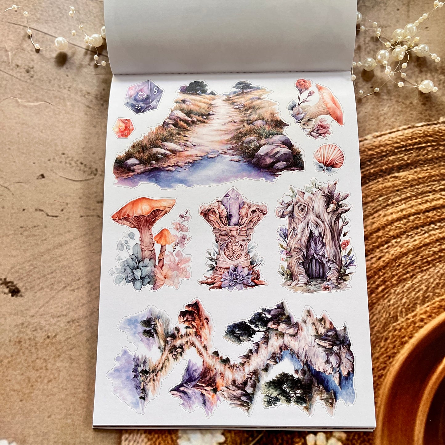 20 Sheets Dragon Fantasy Journey Sticker Book