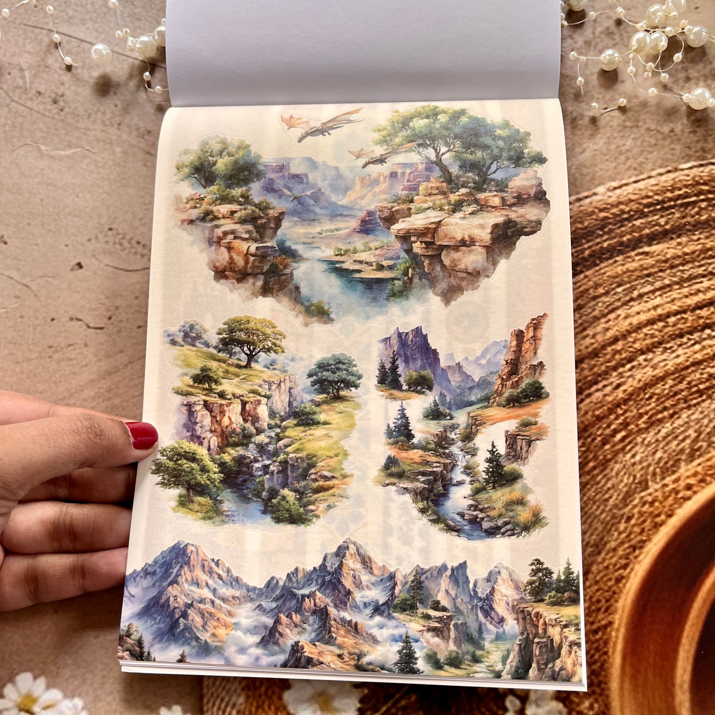 20 Sheets Dragon Fantasy Journey Sticker Book