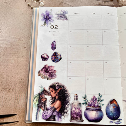 20 Sheets Dragon Fantasy Journey Sticker Book