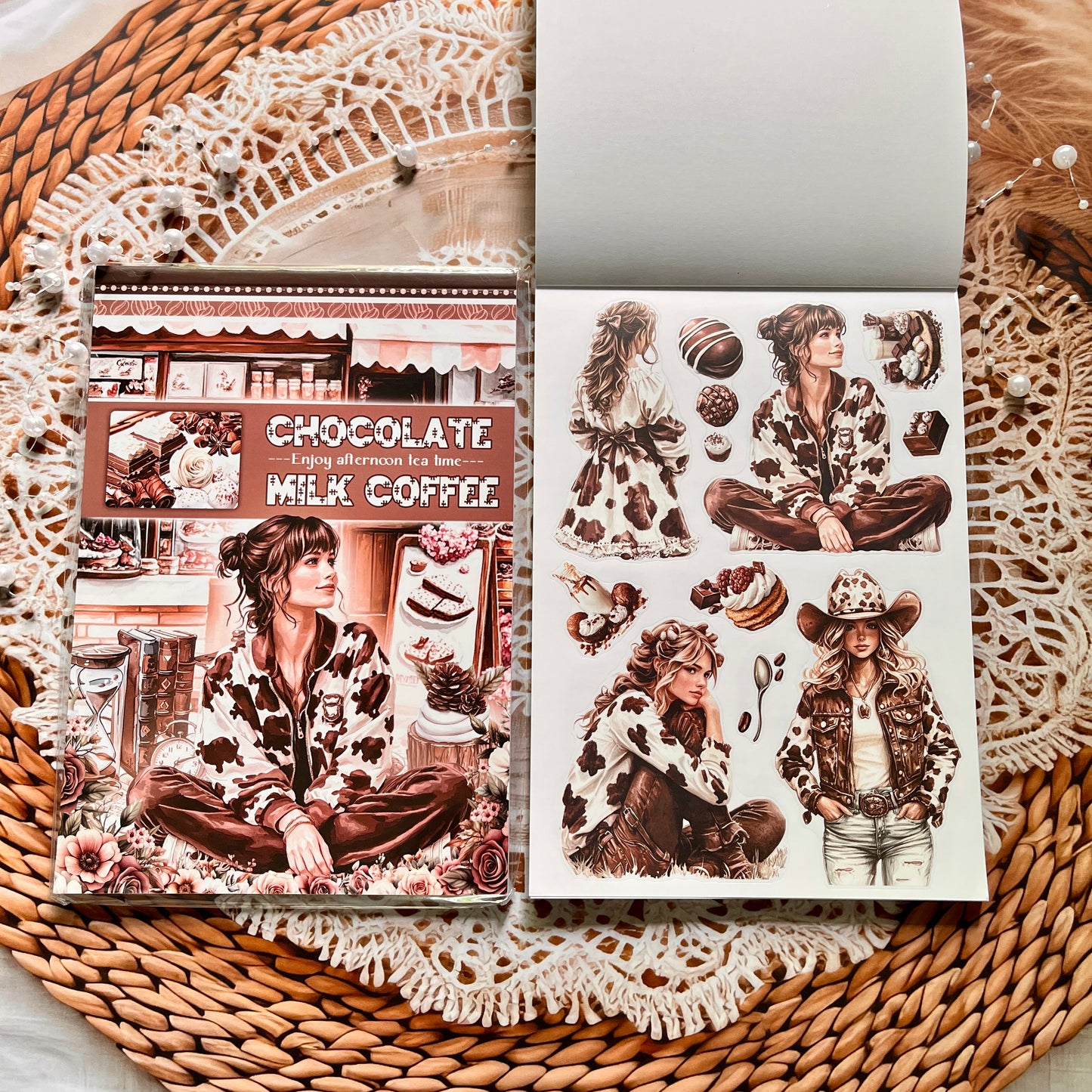20 Sheets Nightfall Island Style Creative Sticker Book