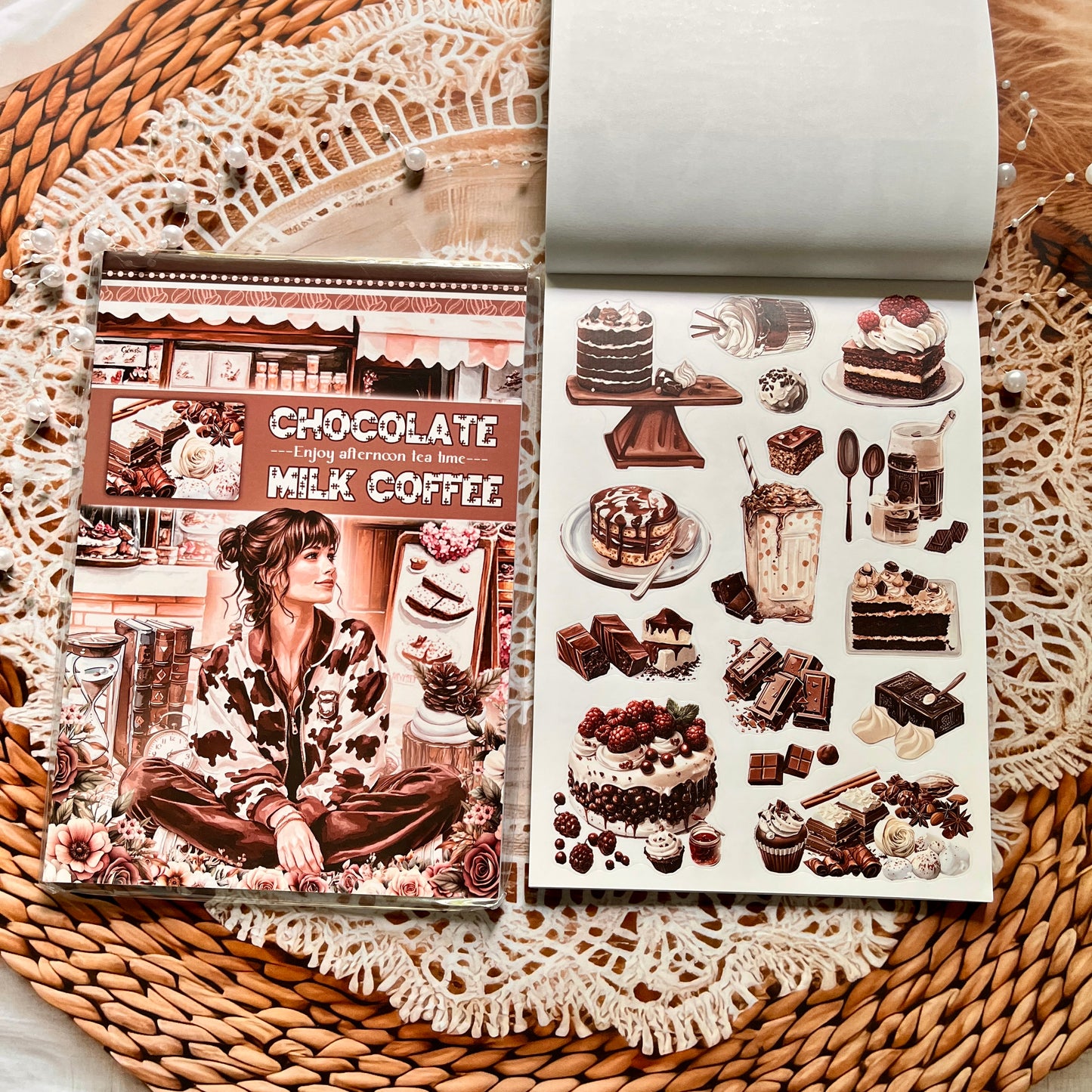 20 Sheets Nightfall Island Style Creative Sticker Book
