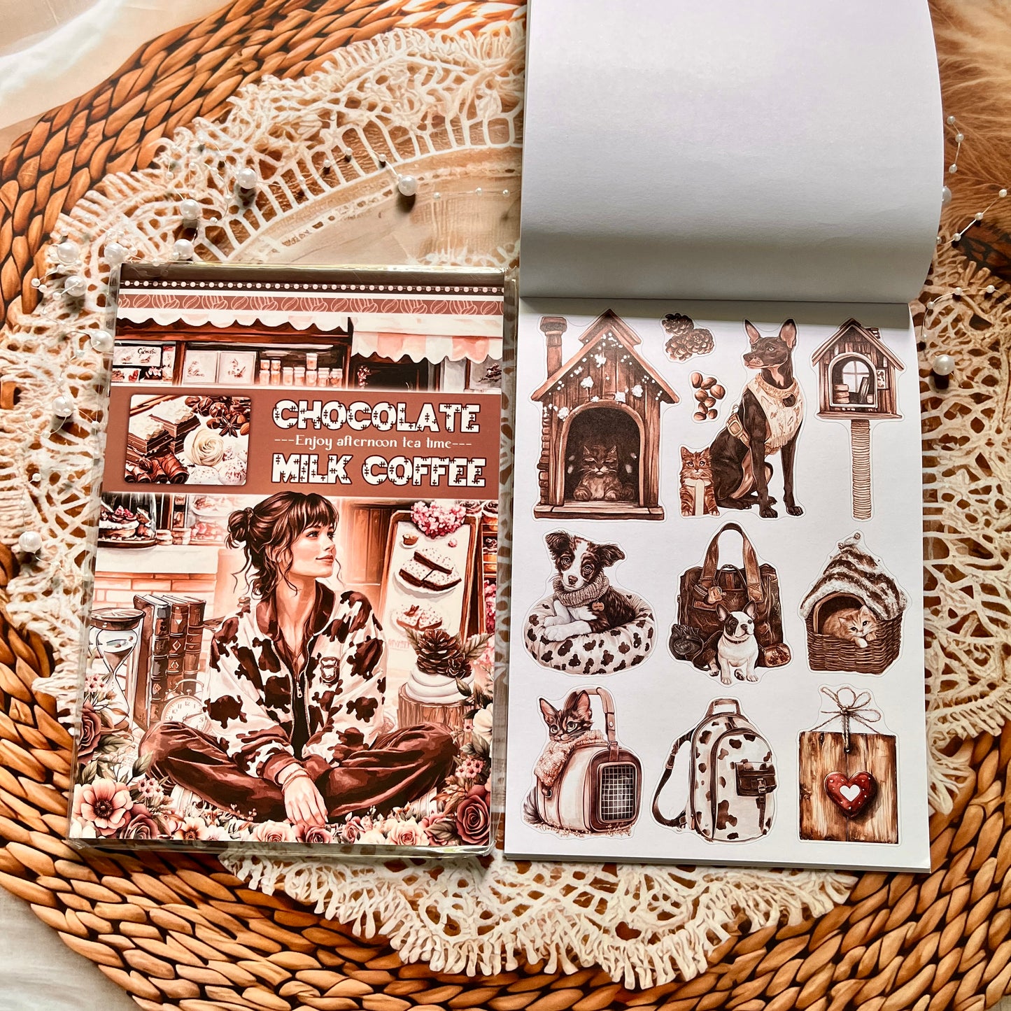 20 Sheets Nightfall Island Style Creative Sticker Book