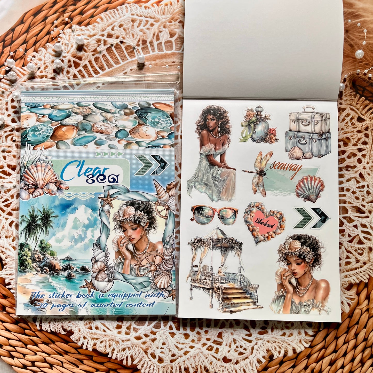 20 Sheets Nightfall Island Style Creative Sticker Book
