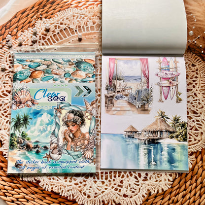 20 Sheets Nightfall Island Style Creative Sticker Book